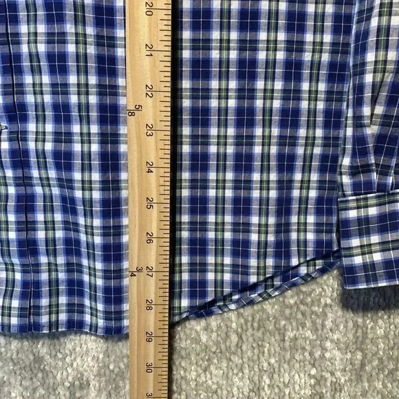 IZOD Plaid Button Down Mens Dress XL Shirt Soft Washed Essentials Regular Fit - Picture 4 of 11